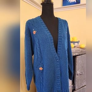 Vintage 80s Color Cues Cardigan